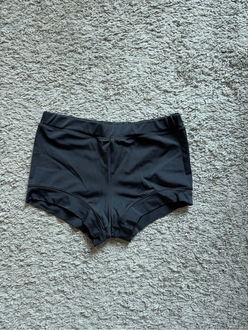 balera Black Athletic Stretch Shortie Shorts